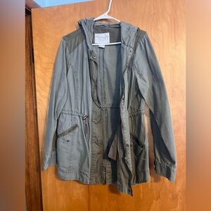 Army green utility jacket